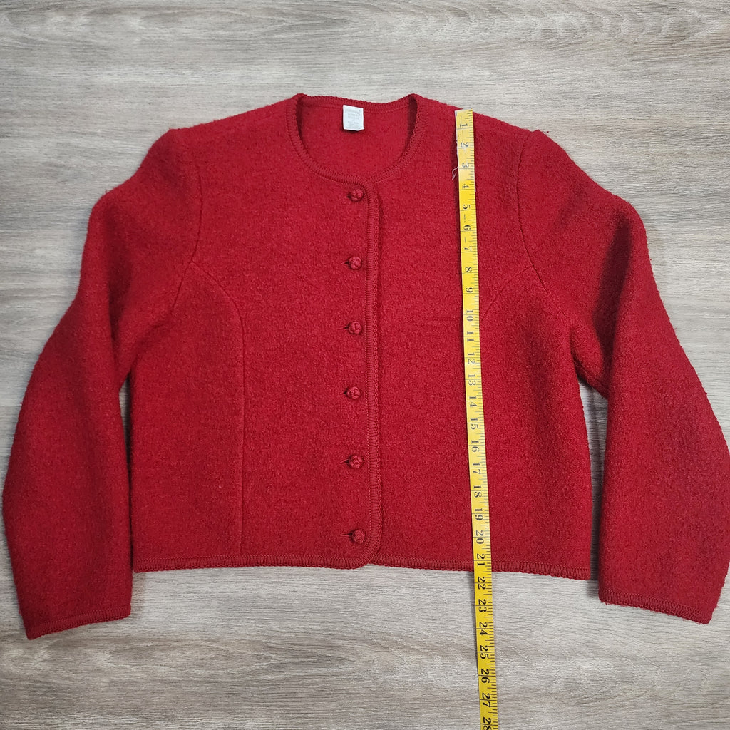 Lands' End Vintage 100% Wool Cardigan – Size 14