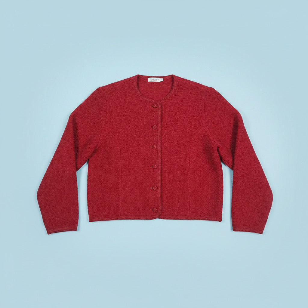 Lands' End Vintage 100% Wool Cardigan – Size 14