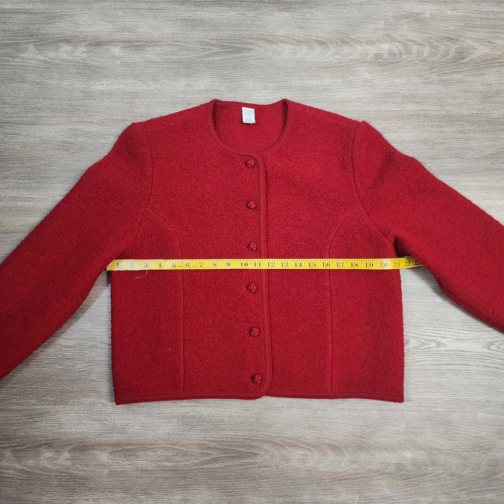 Lands' End Vintage 100% Wool Cardigan – Size 14