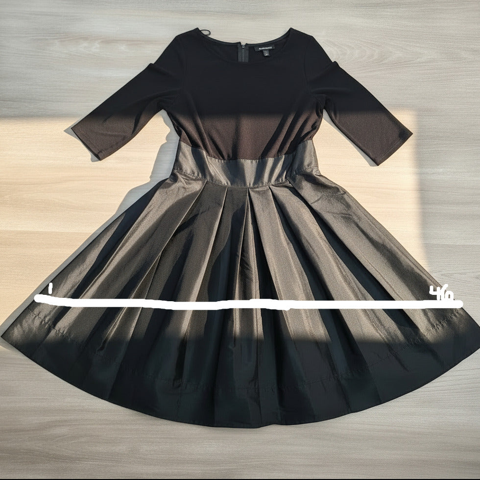 Adrianna Papell Black Taffeta Bow Dress | Size 6