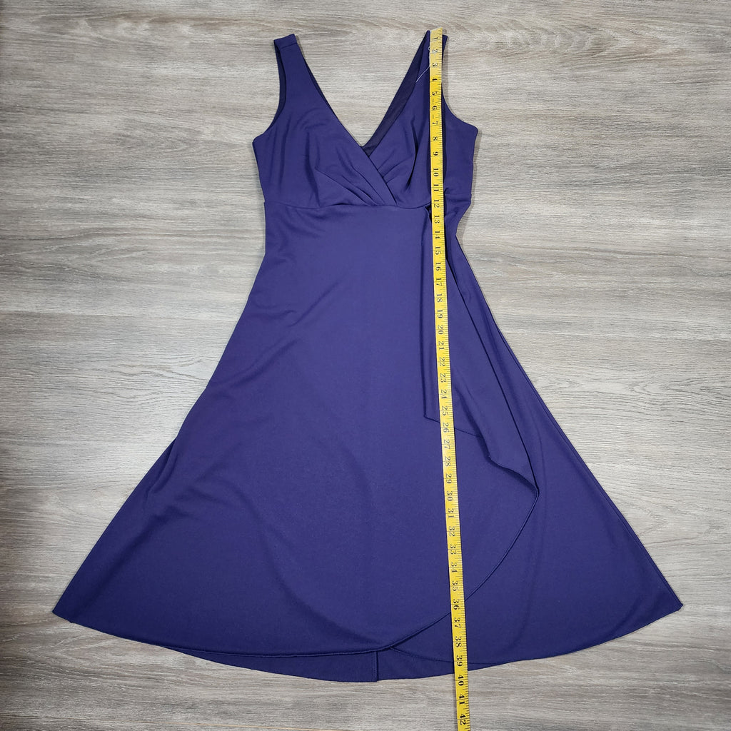 Bisou Bisou Purple Wrap-Style Dress – Size 4