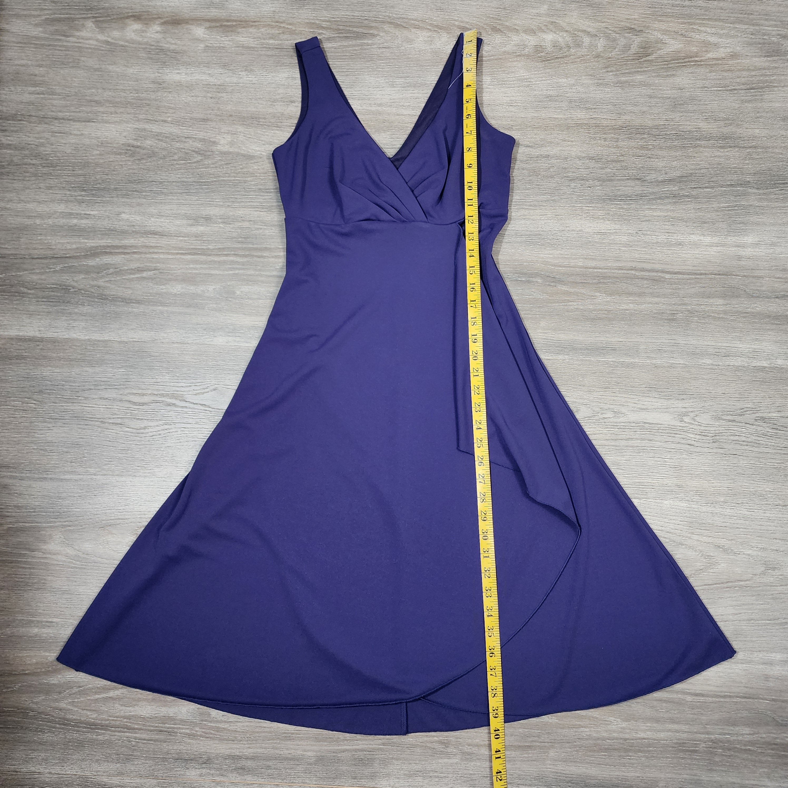 Bisou Bisou Purple Wrap-Style Dress – Size 4