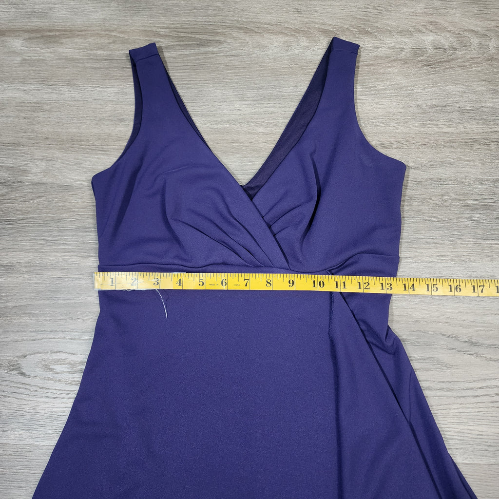 Bisou Bisou Purple Wrap-Style Dress – Size 4