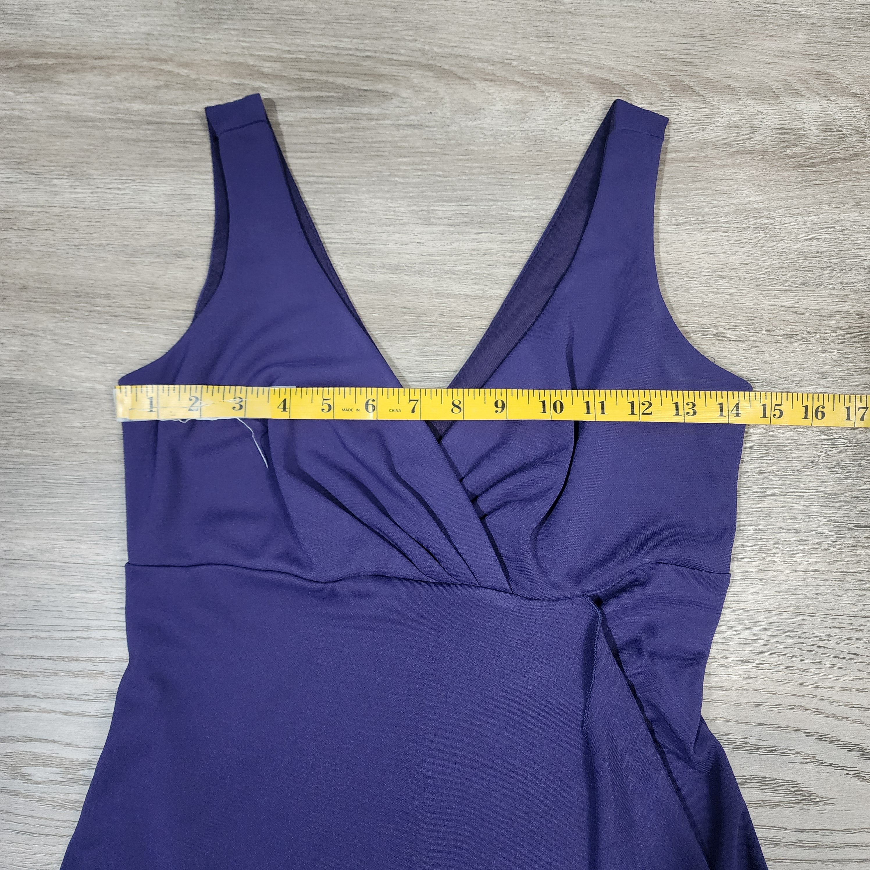 Bisou Bisou Purple Wrap-Style Dress – Size 4