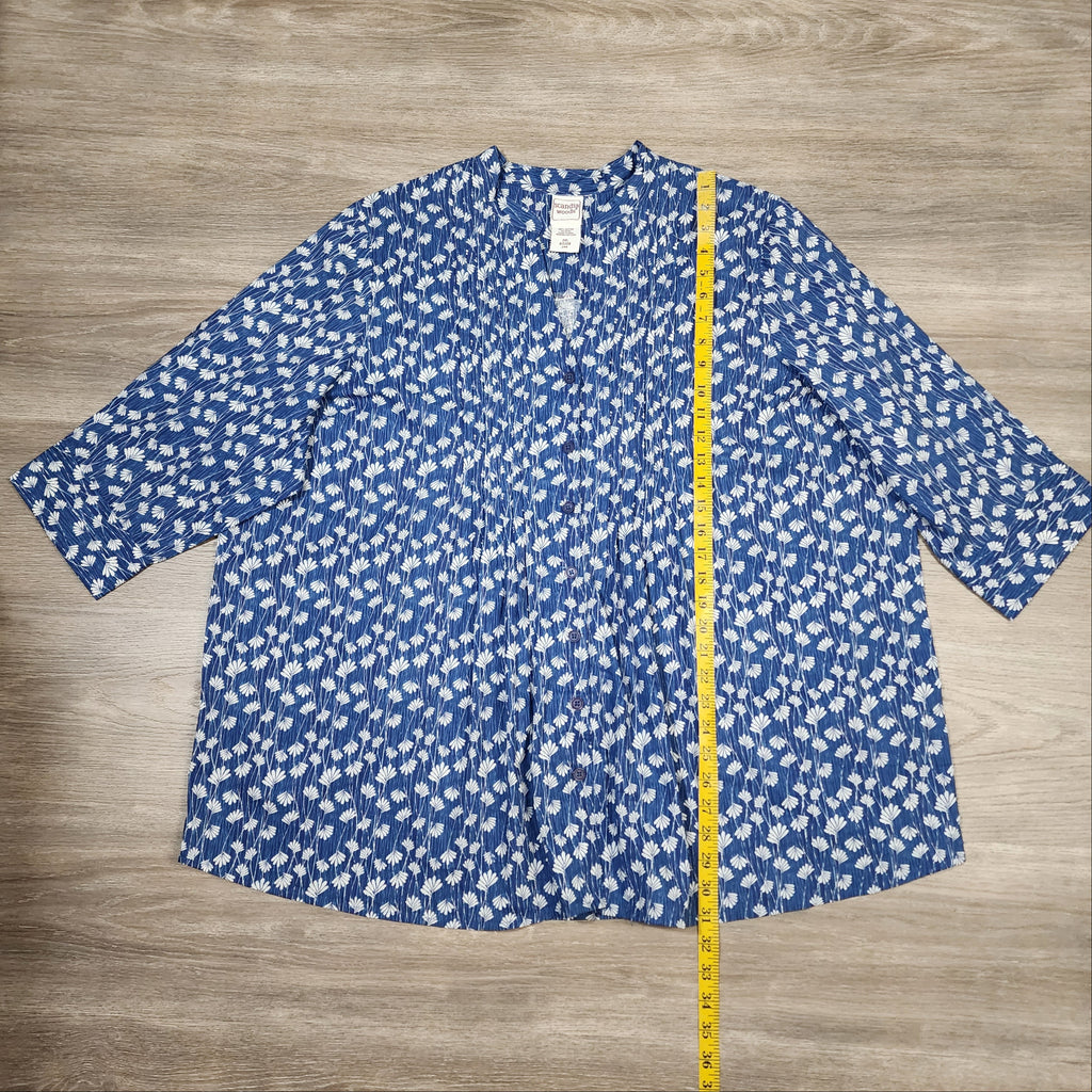 Scandia Woods Floral Button-Down Blouse