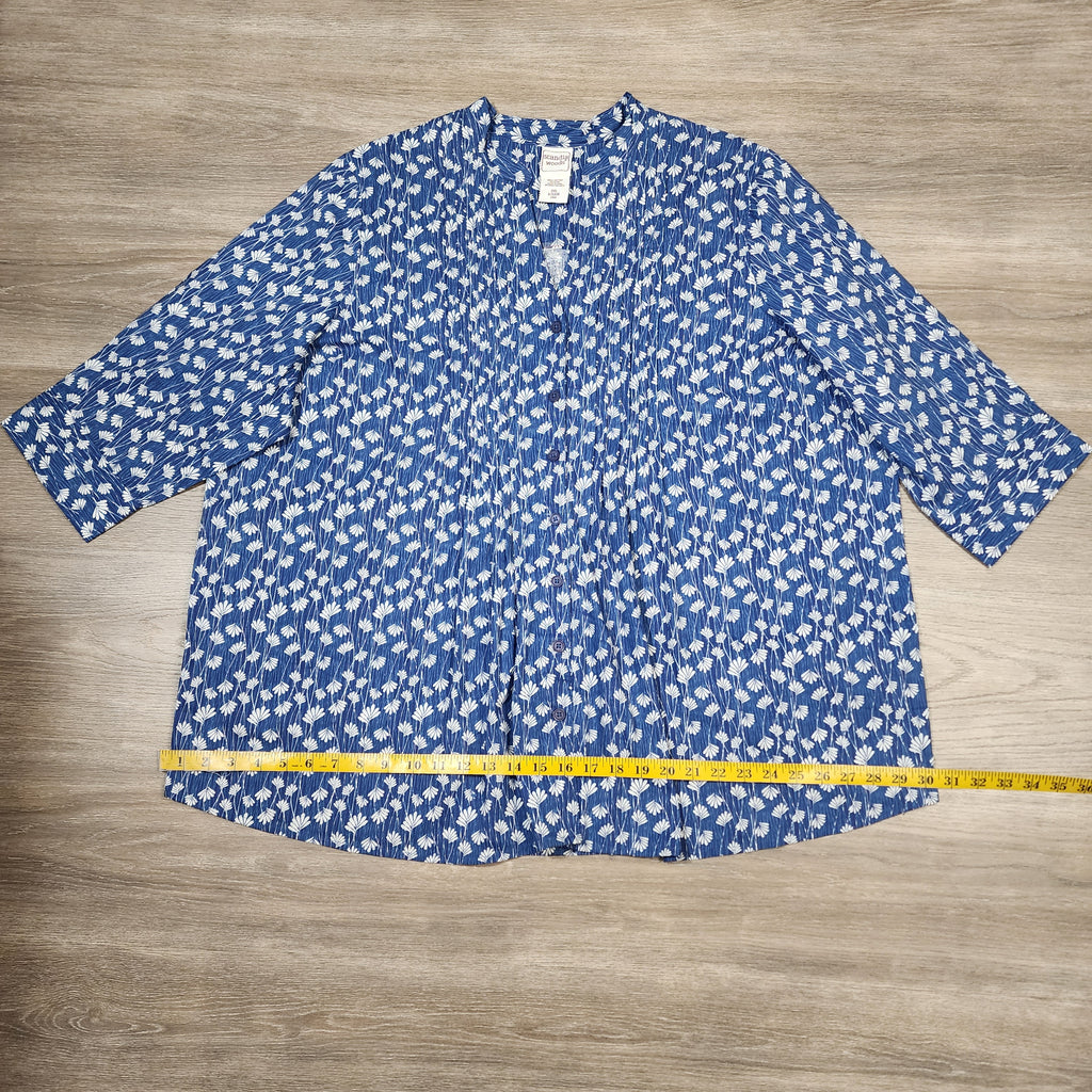 Scandia Woods Floral Button-Down Blouse
