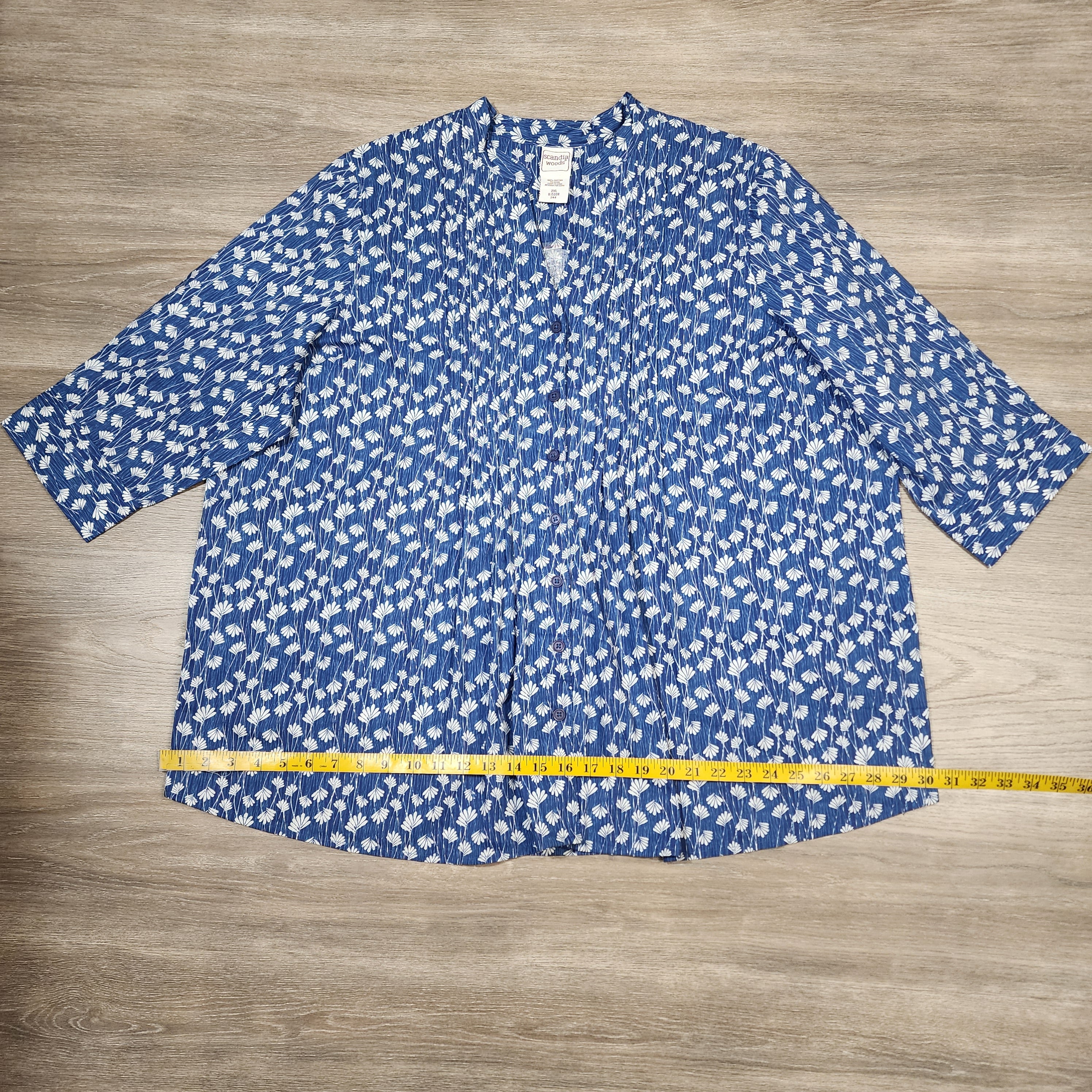 Scandia Woods Floral Button-Down Blouse