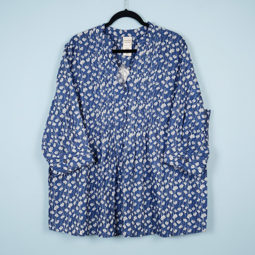 Scandia Woods Floral Button-Down Blouse
