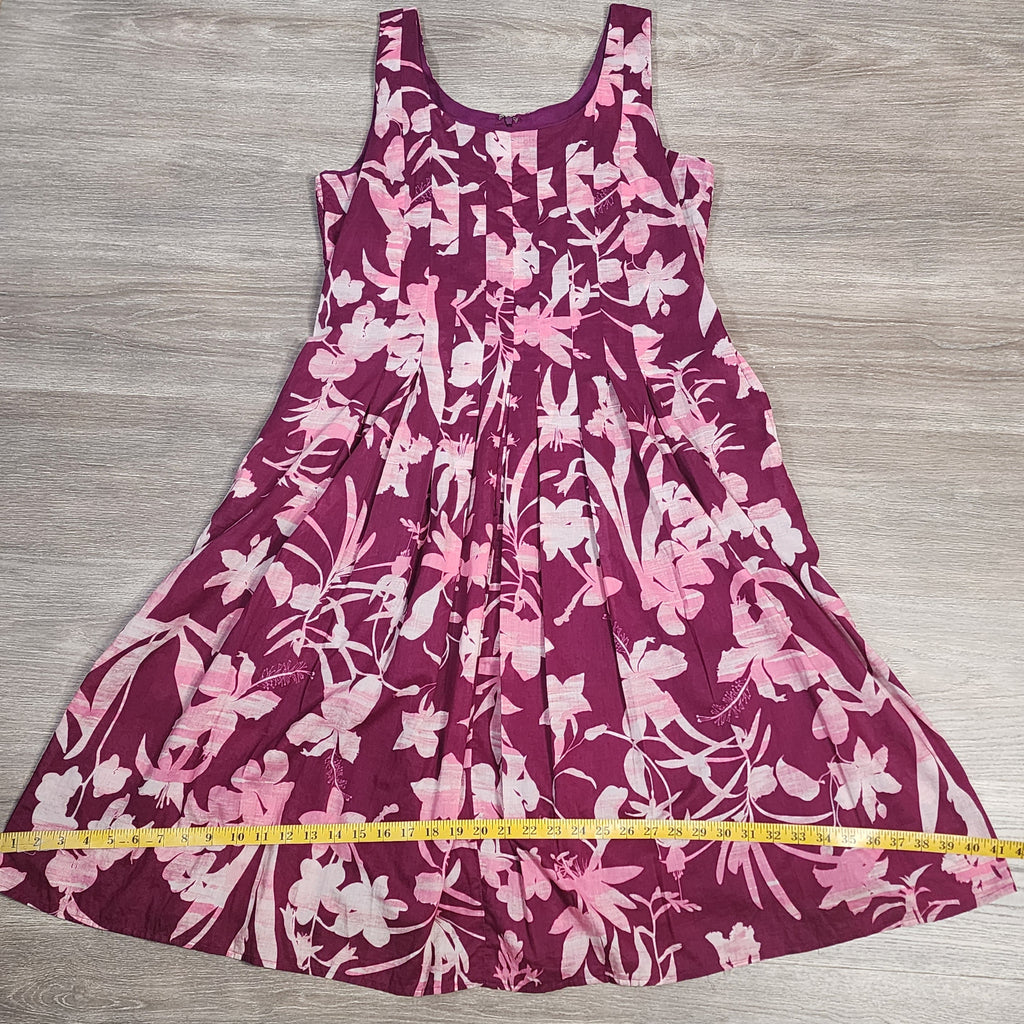Beautiful by Lawrence Zarian Floral Midi Dress — Size 12