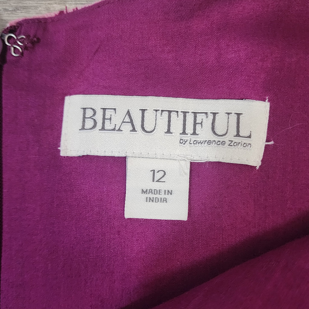 Beautiful by Lawrence Zarian Floral Midi Dress — Size 12