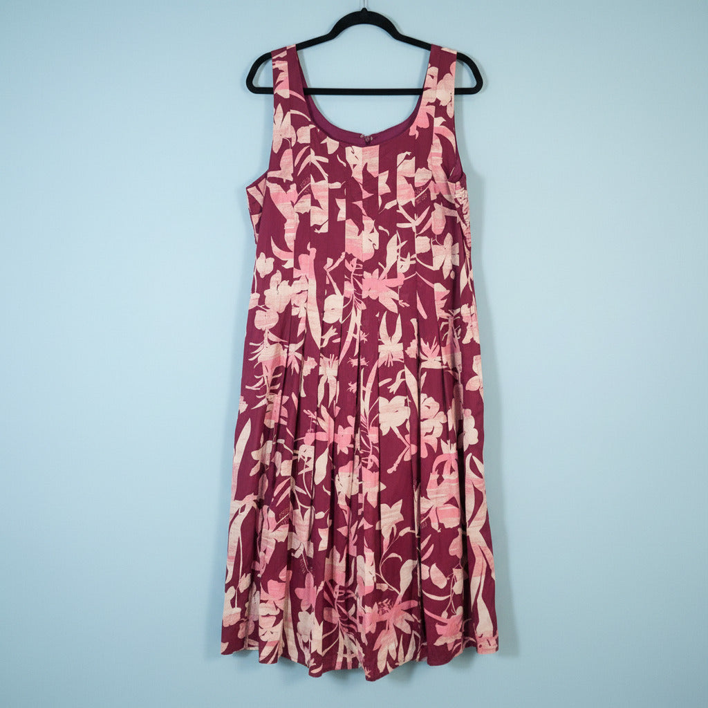 Beautiful by Lawrence Zarian Floral Midi Dress — Size 12