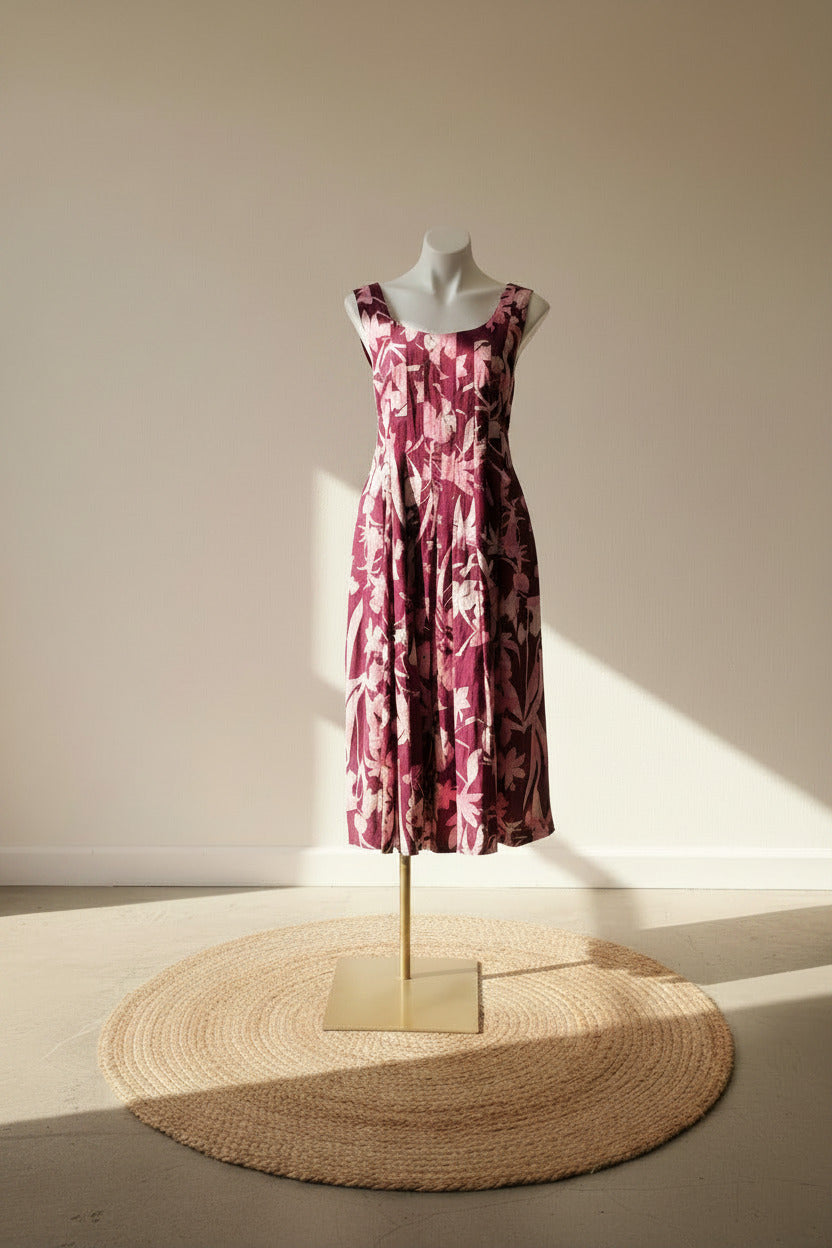 Beautiful by Lawrence Zarian Floral Midi Dress — Size 12