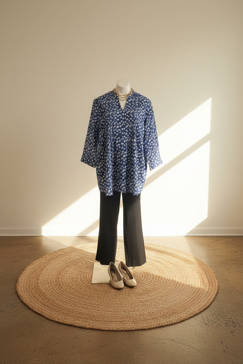 Scandia Woods Floral Button-Down Blouse