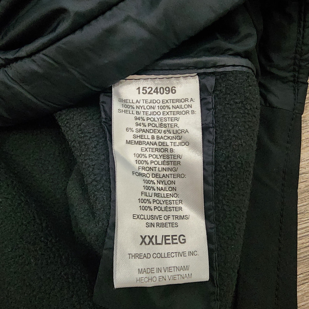 Hurley Men's XXL Black Hooded Hybrid Softshell Quilted Puffer Full Zip Jacket