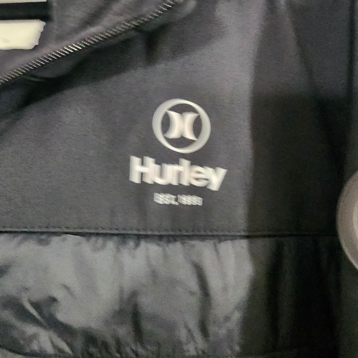 Hurley Men's XXL Black Hooded Hybrid Softshell Quilted Puffer Full Zip Jacket
