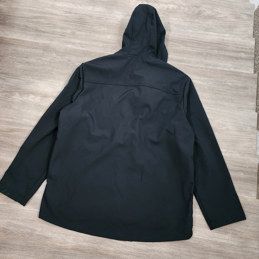 Hurley Men's XXL Black Hooded Hybrid Softshell Quilted Puffer Full Zip Jacket